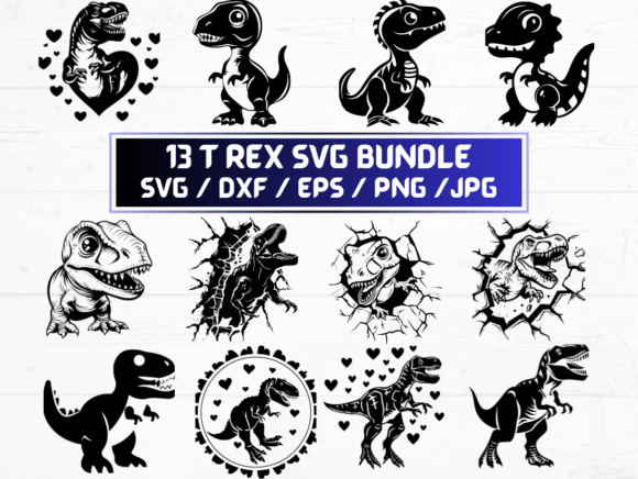13 T Rex SVG for Creative Projects