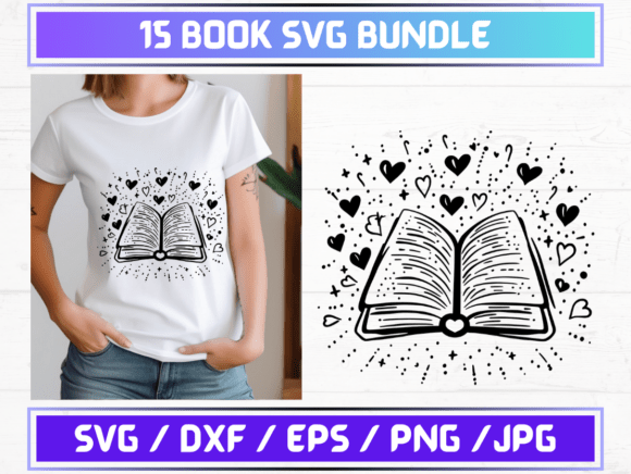 15 Book SVG Bundle: Strategic Asset for Designers and Creators