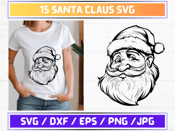 15 Santa Claus SVG Files: A Versatile Digital Resource for Creators and Businesses