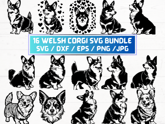 16 Welsh Corgi Svg Bundle