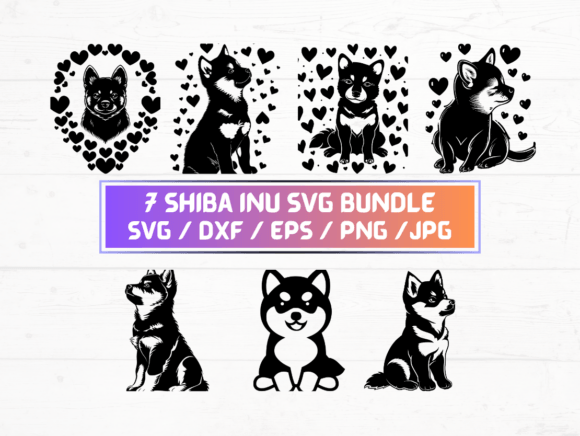 7 Shiba Inu Svg File for Creative Projects