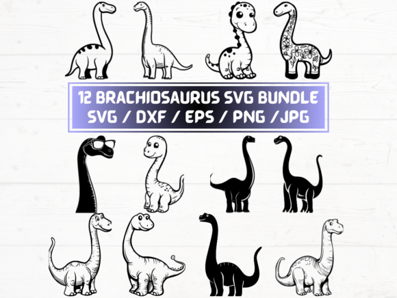 Brachiosaurus SVG Bundle: A Versatile Digital Asset for Creative Professionals
