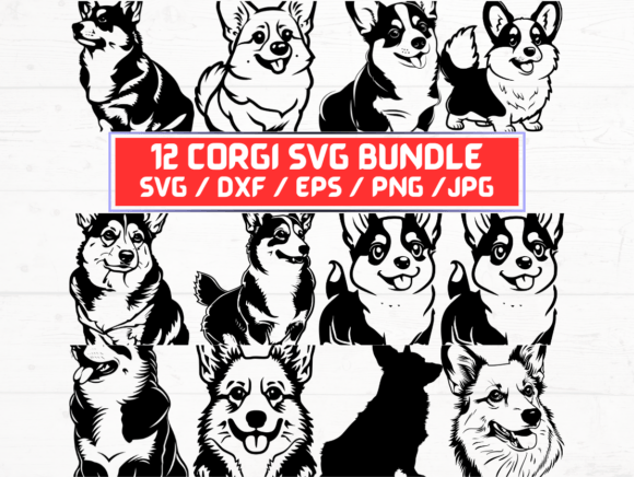 Corgi SVG, DXF, EPS, JPG, PNG: A Digital Asset for Creatives and Professionals