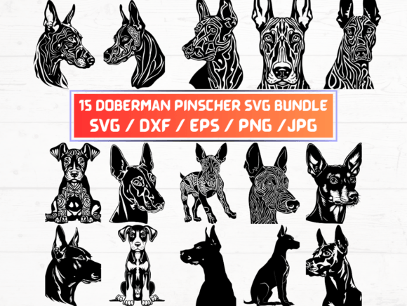 Doberman Pinscher SVG, DXF, EPS, PNG: Strategic Use for Design and Branding
