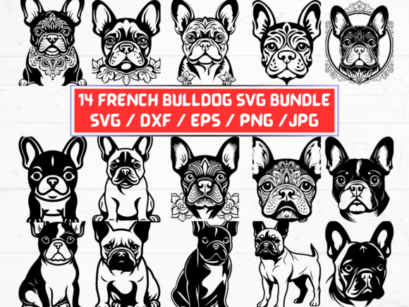 French Bulldog SVG, DXF, EPS, JPG, and PNG Files: A Versatile Digital Asset for Creative Professionals