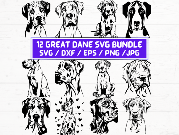 The Great Dane Svg Bundle: A Versatile Asset for Modern Creators and Businesses